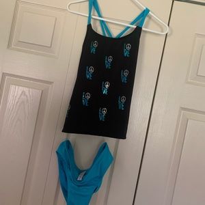 justice love 2 piece bathing suit